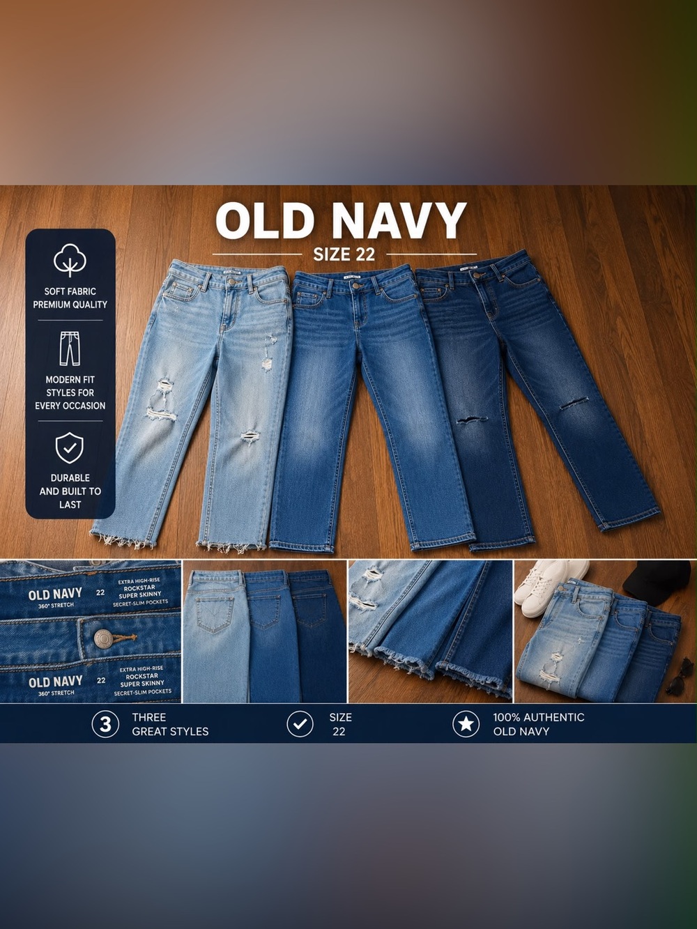 Old Navy Women’s Skinny Jeans - Assorted Blue Washes